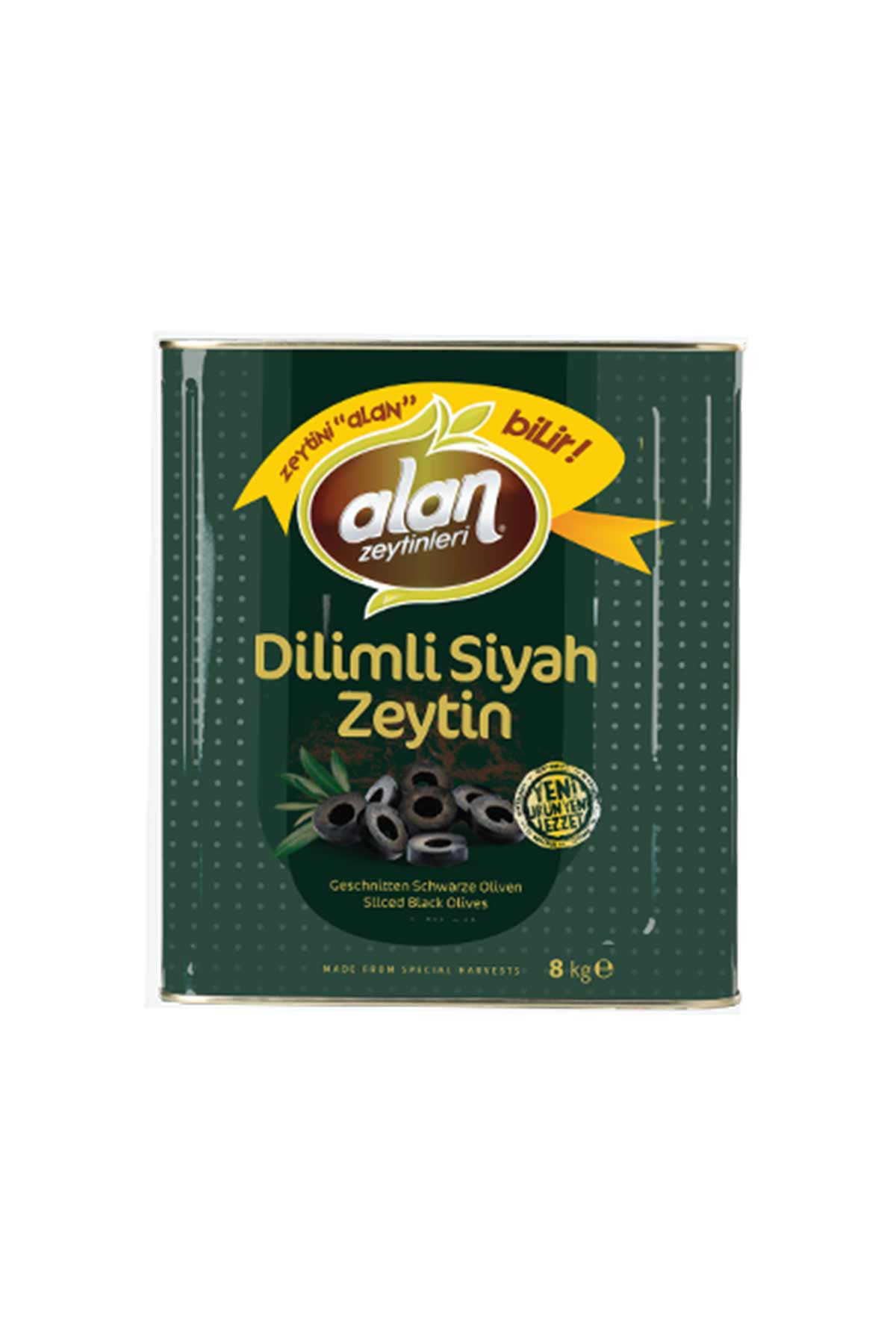 dilimlisiyahzeytin.jpg Alan Dilimli Siyah Zeytin 8 KG - Görsel 1